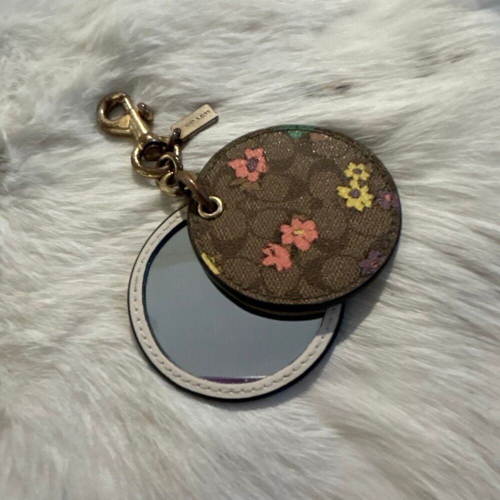 COACH Mirrored Floral  Keychain